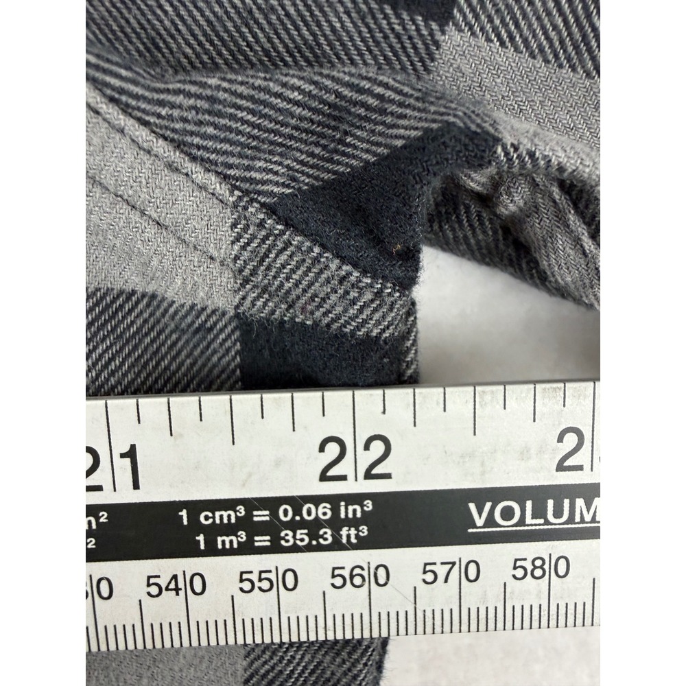 Levi's Plaid Button Down Shirt Mens Large Grey Black Flannel Long Sleeve - Picture 5 of 6